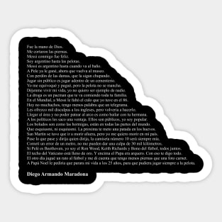 Diego Armando Maradona Frases Sticker